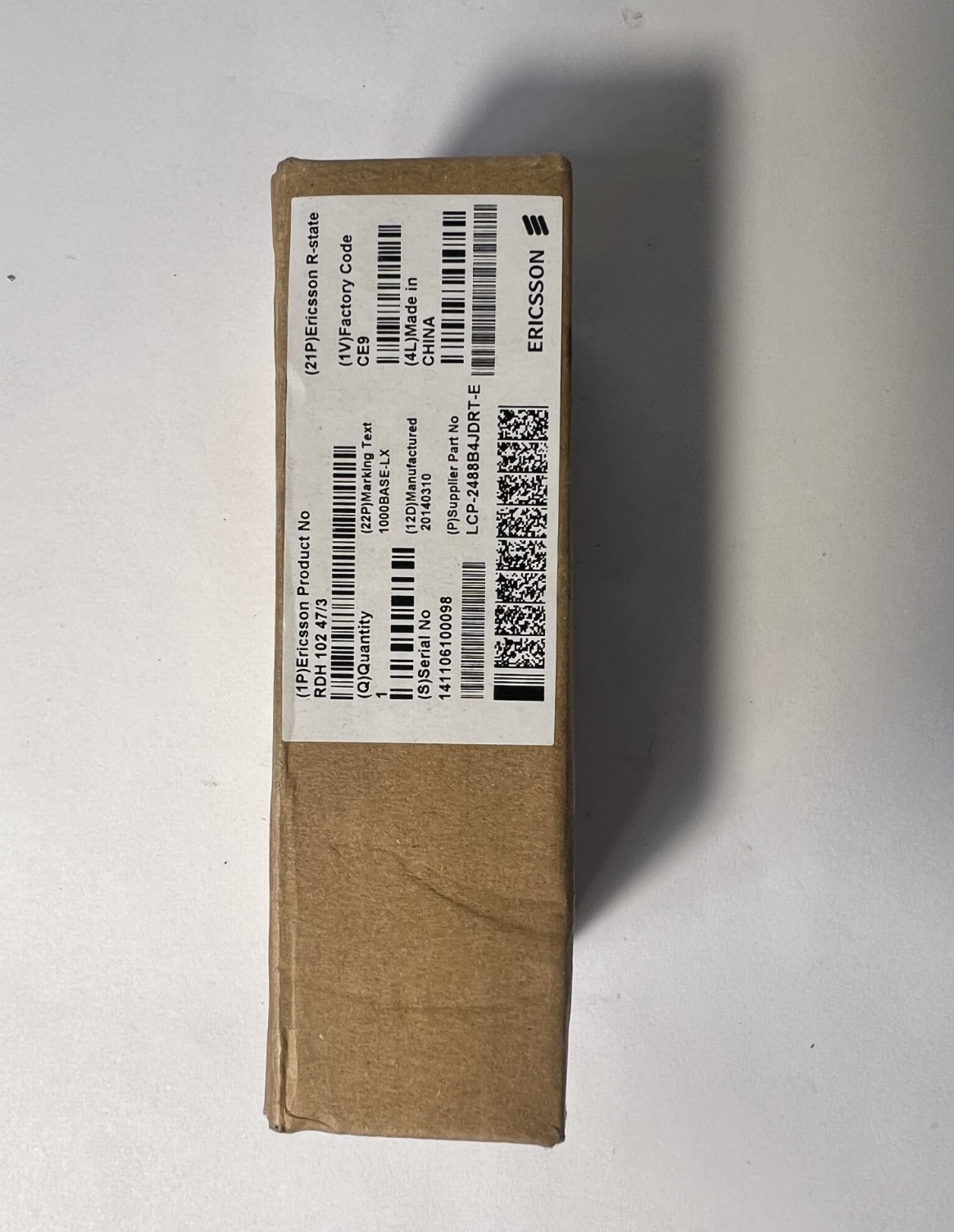 NEW GENUINE - Ericsson RDH 102 47/3 Optical Transceiver 2.5Gbps 1310nm  15km SFP