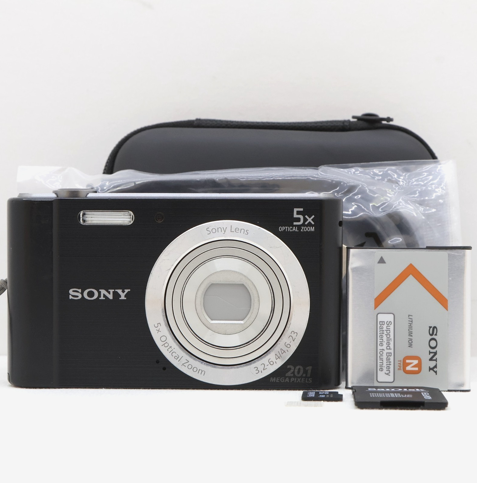 Sony Cybershot DSC-W800 20.1MP Compact Digital Camera Black Tested Full Kit