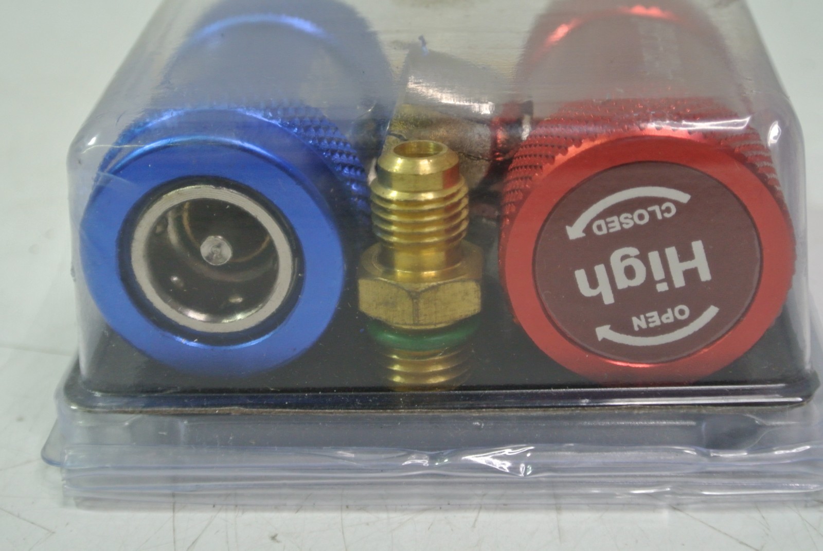 R1234YF Quick Coupler Adapter & 1/4" Flare Fitting, Adjustable HP & LP Connector