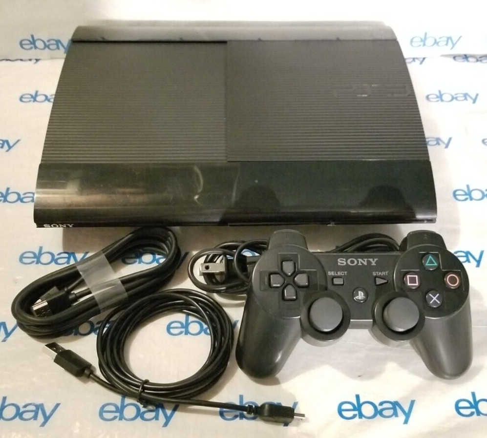 Sony PlayStation 3 PS3 Super Slim CECH-4304A 12GB Console 1 Controller