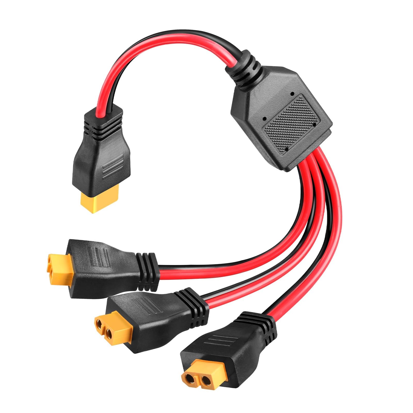 PAEKQ XT60 Y Splitter Cable 12AWG 1FT, 1 Male to 3 Female