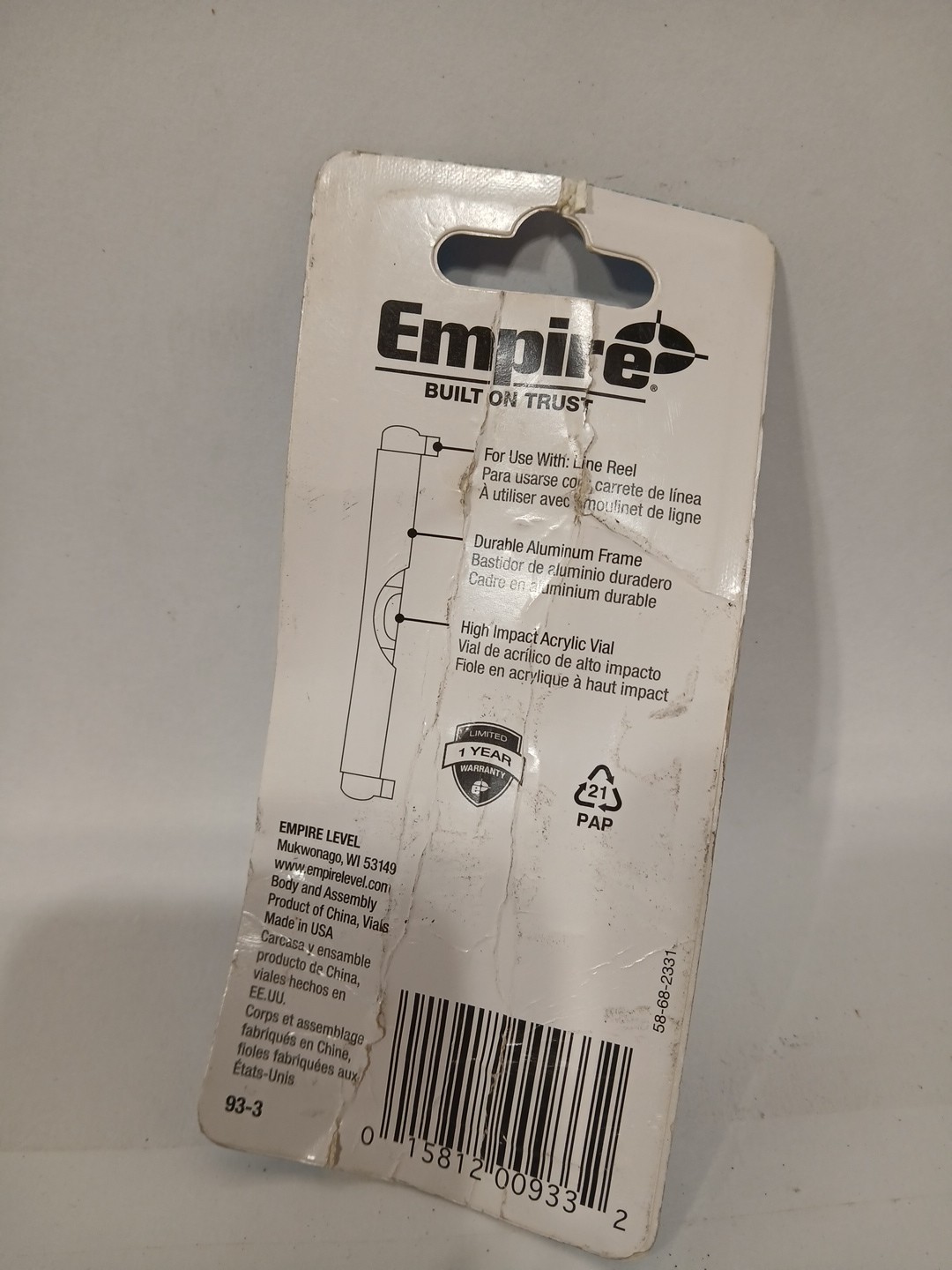 Empire Aluminum Line Level Impact Resistant Model 93-3