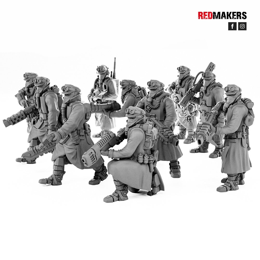 DEATH DIVISION ENGINEERS PLASMA GUN SET (8U)