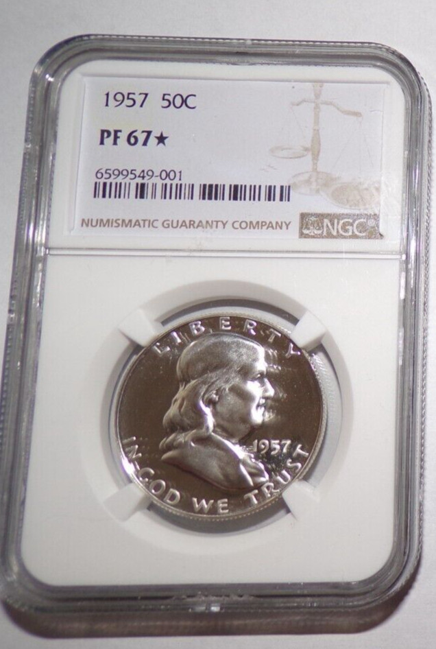 1957 Franklin Half Dollar - NGC PF-67 ** -  Proof 67 Star
