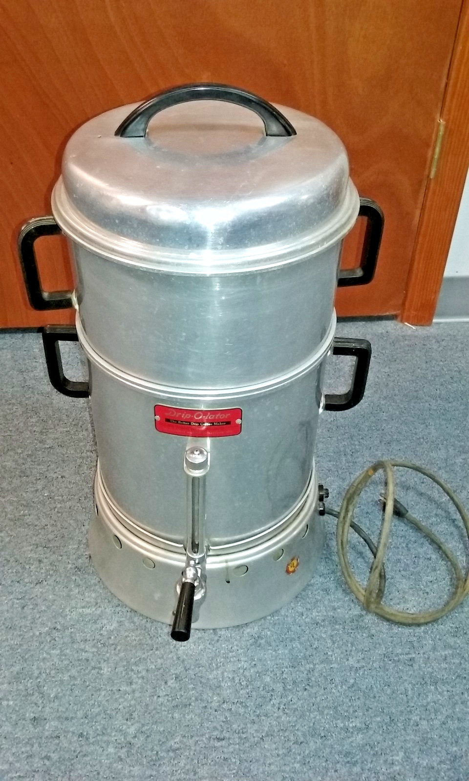 vintage Enterprise Drip-O-Lator MCM 48 Cup Aluminum Electric Coffee Maker 24" hi