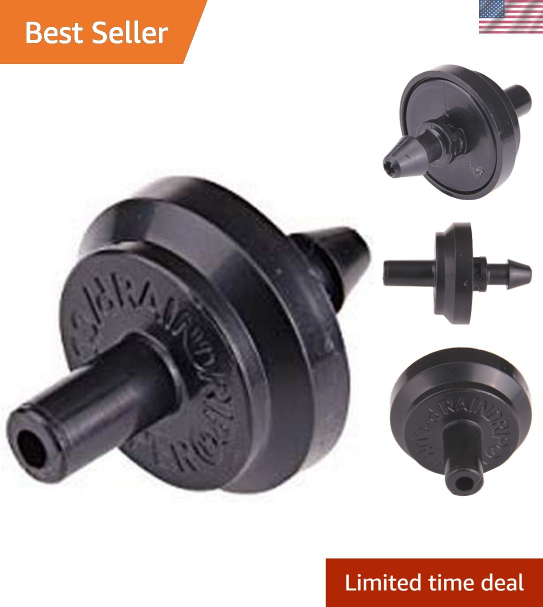 Color-Coded 10-Pack Pressure Compensating Drippers - Maintain Consistent Flow