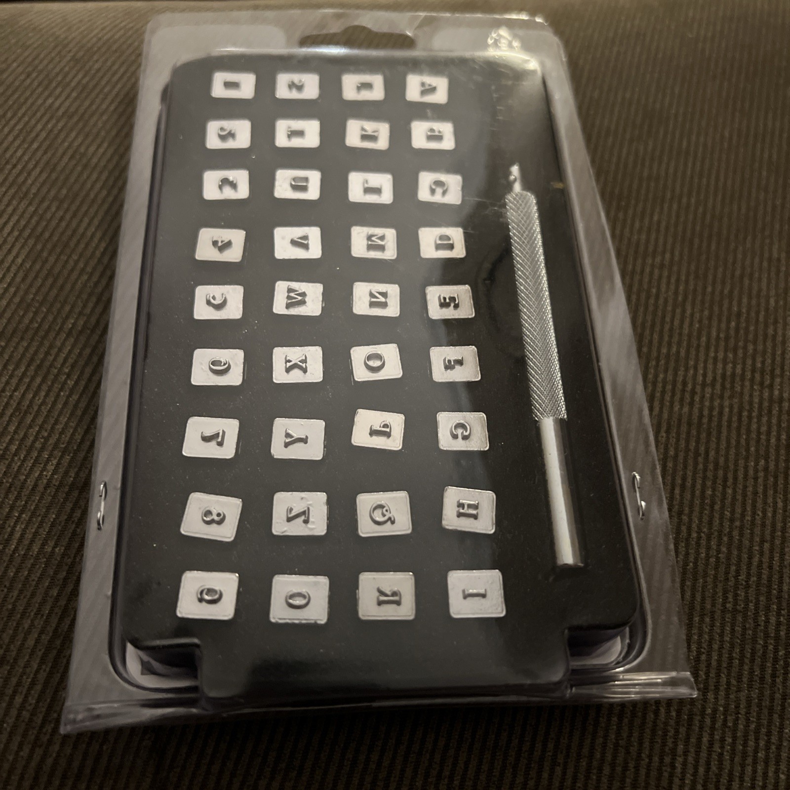 ArtMinds Leather 325181 Alphabet & Number Stamp Set