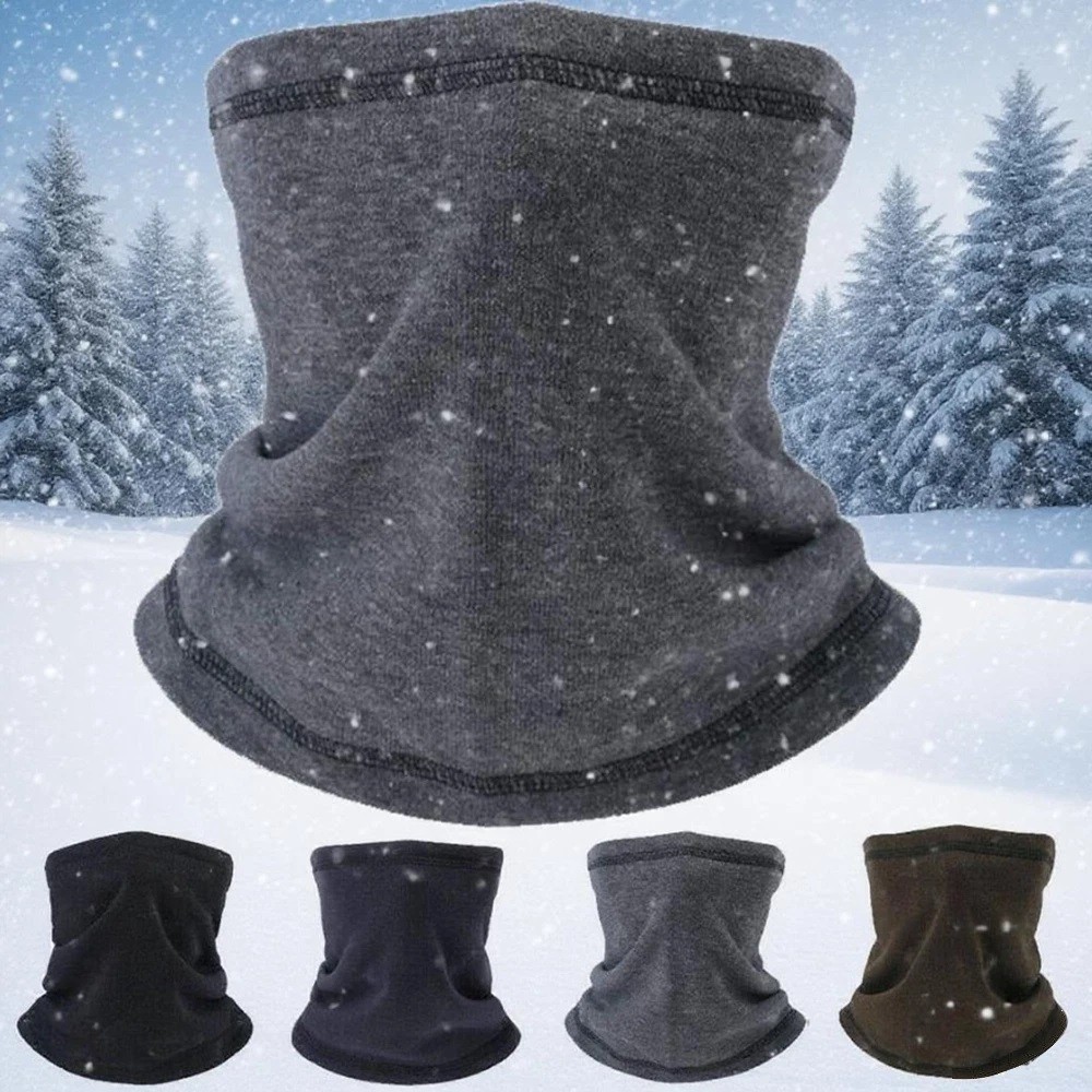 Mens Winter Neck Warmer Gaiter Fleece Warm Windproof Face Scarf Cover Ski Mask