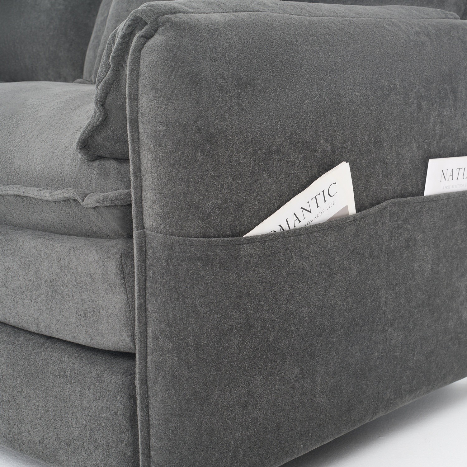 Modern Accent Chair Upholstered Single Sofa Armchair w/ Pillow for Living Room