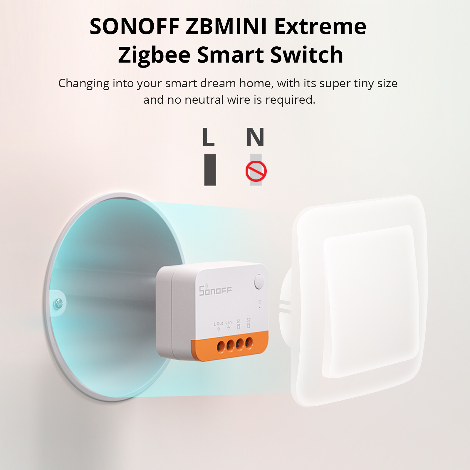 SONOFF ZBMINIL2 Zigbee Smart Light Switch (2 Way)-4Pack No Neutral Wire Required