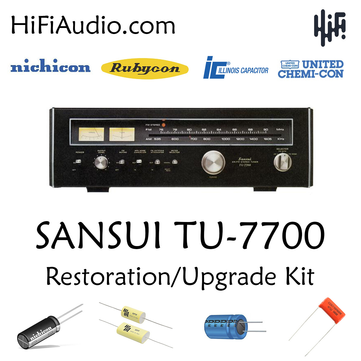 Sansui TU-7700 tuner rebuild restoration recap service kit fix repair capacitor