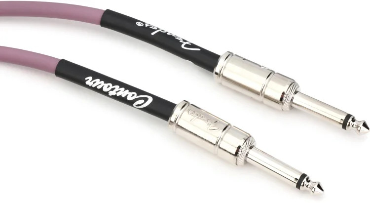 Fender Contour Series Instrument Cable - Burgundy Mist, 10 feet