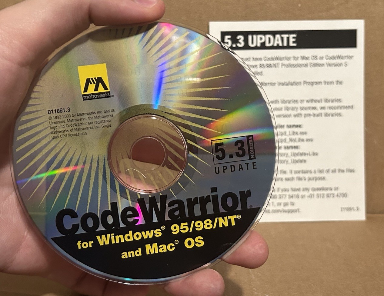 Code Warrior Professional Release 5 Academic Windows Mac OS Tool/Reference + 5.3