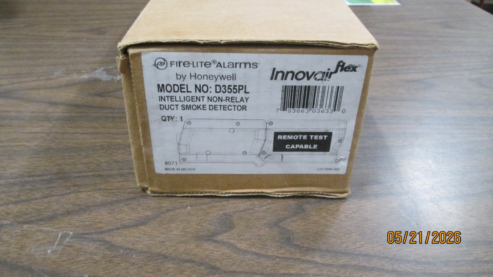 fire-lite by honeywell MODEL # D355PL intelligent non-relay duct smoke detector