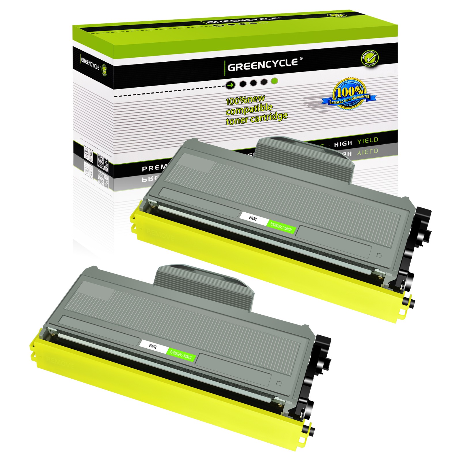 2 Pack High Yield TN360 Toner Cartridge fits Brother MFC-7320R 7345N 7440N 7840W