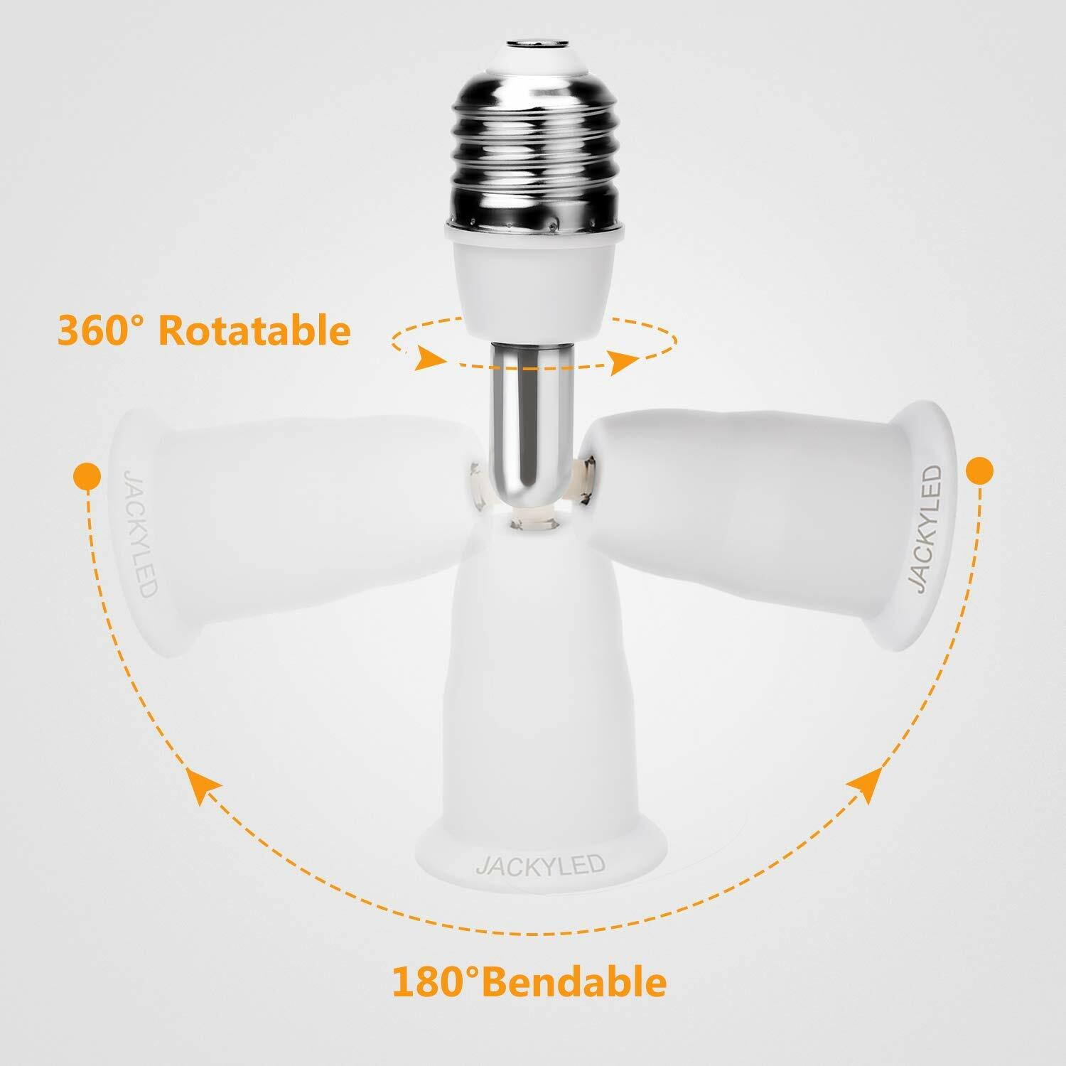 2 Pack E26/E27 Light Socket Extender 4.5 Inch Extension Socket Extender Adapter