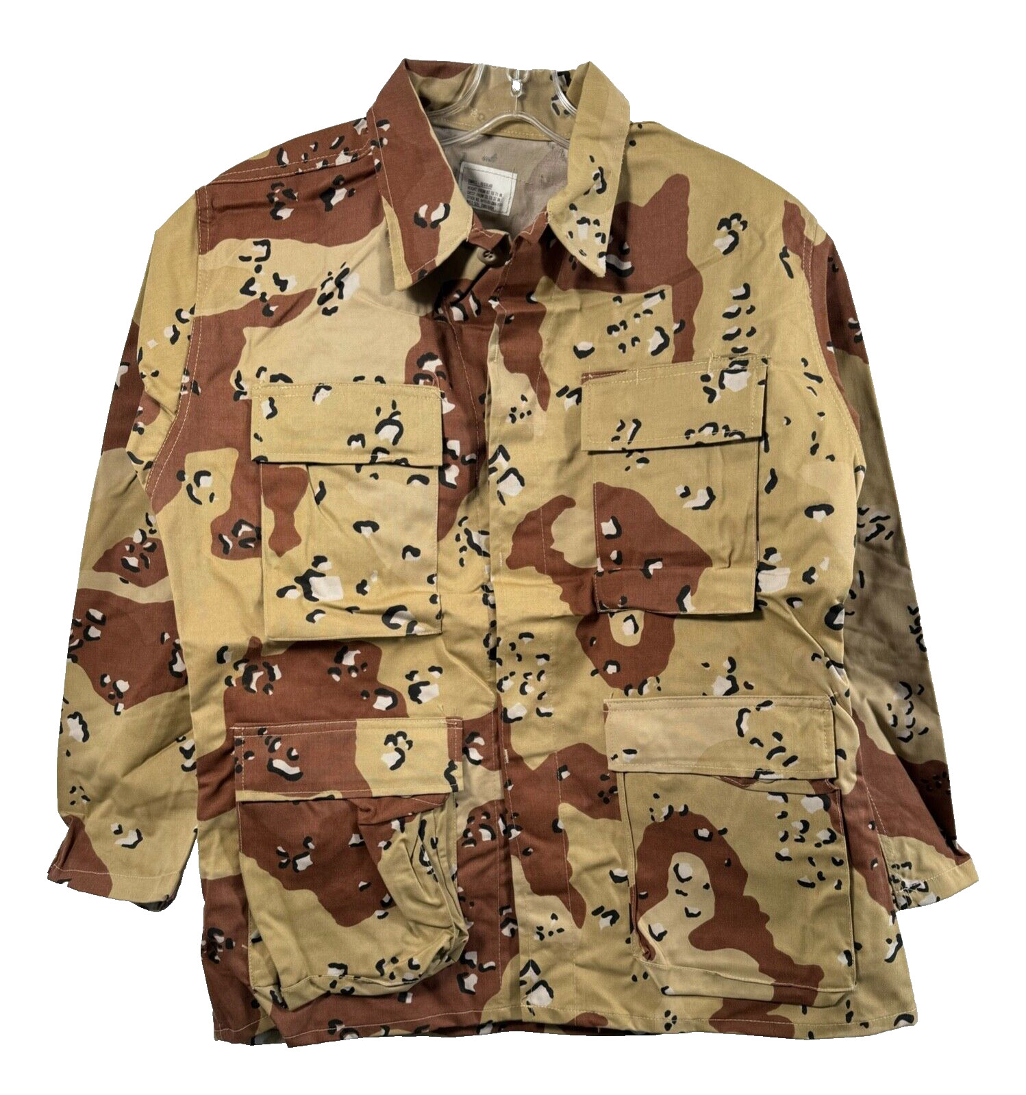New US Military Desert Storm Desert Chocolate Chip Camo BDU Shirt Small Regular