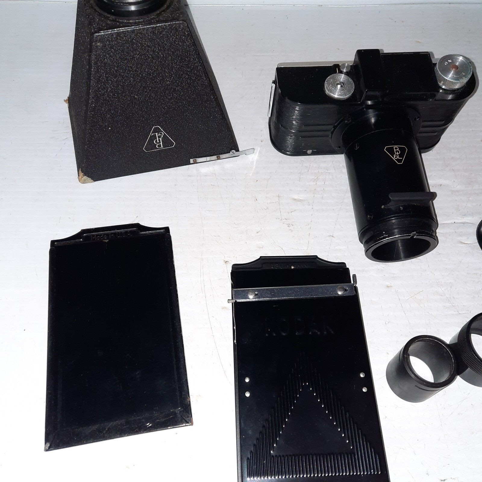 Vintage Antique Bausch & Lomb Microscope Camera Set in Case