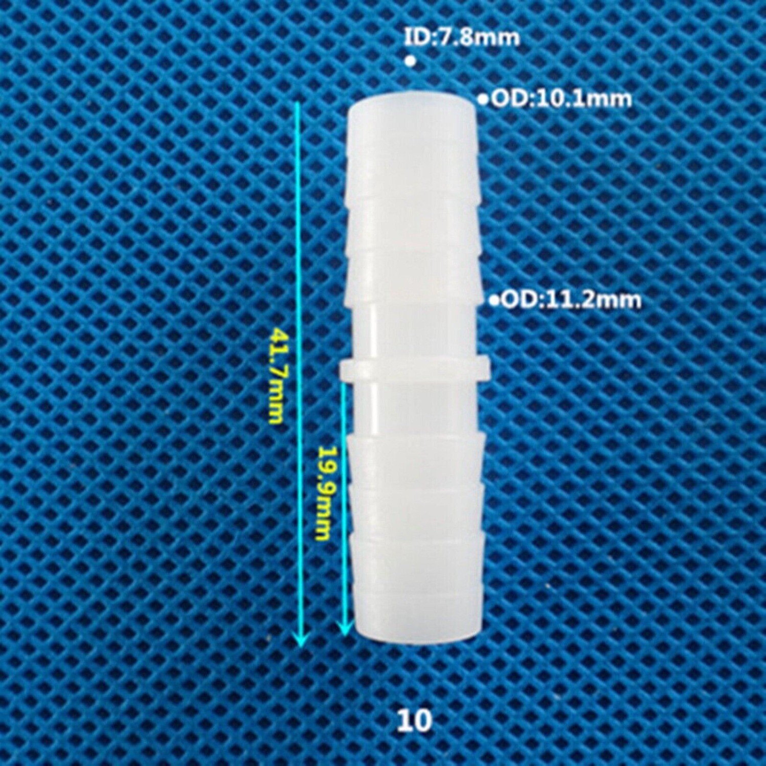Straight Joiner Tubing Plastic Barbed Connector Pipe Hose Tube Fittings 2 Way