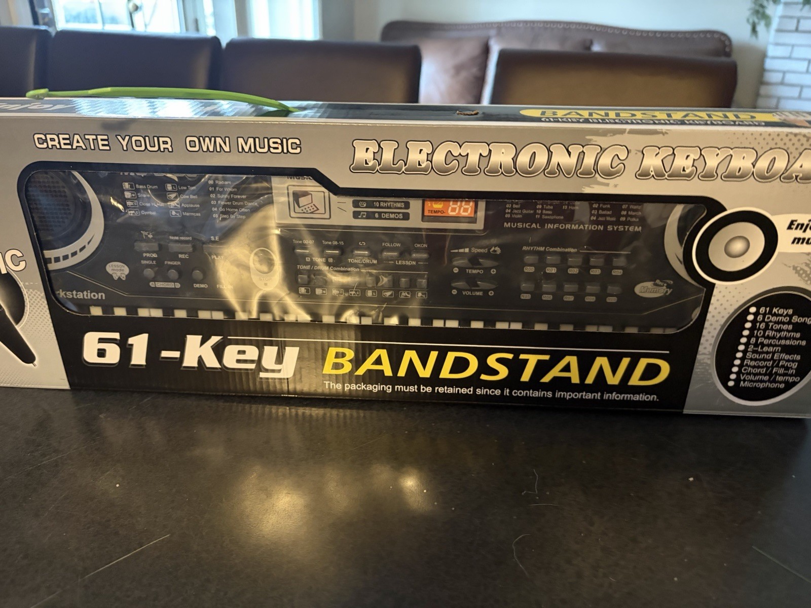 61 Key Dig Music Electronic Keyboard Kids Gift Electric PianoW/ Mic#christmas