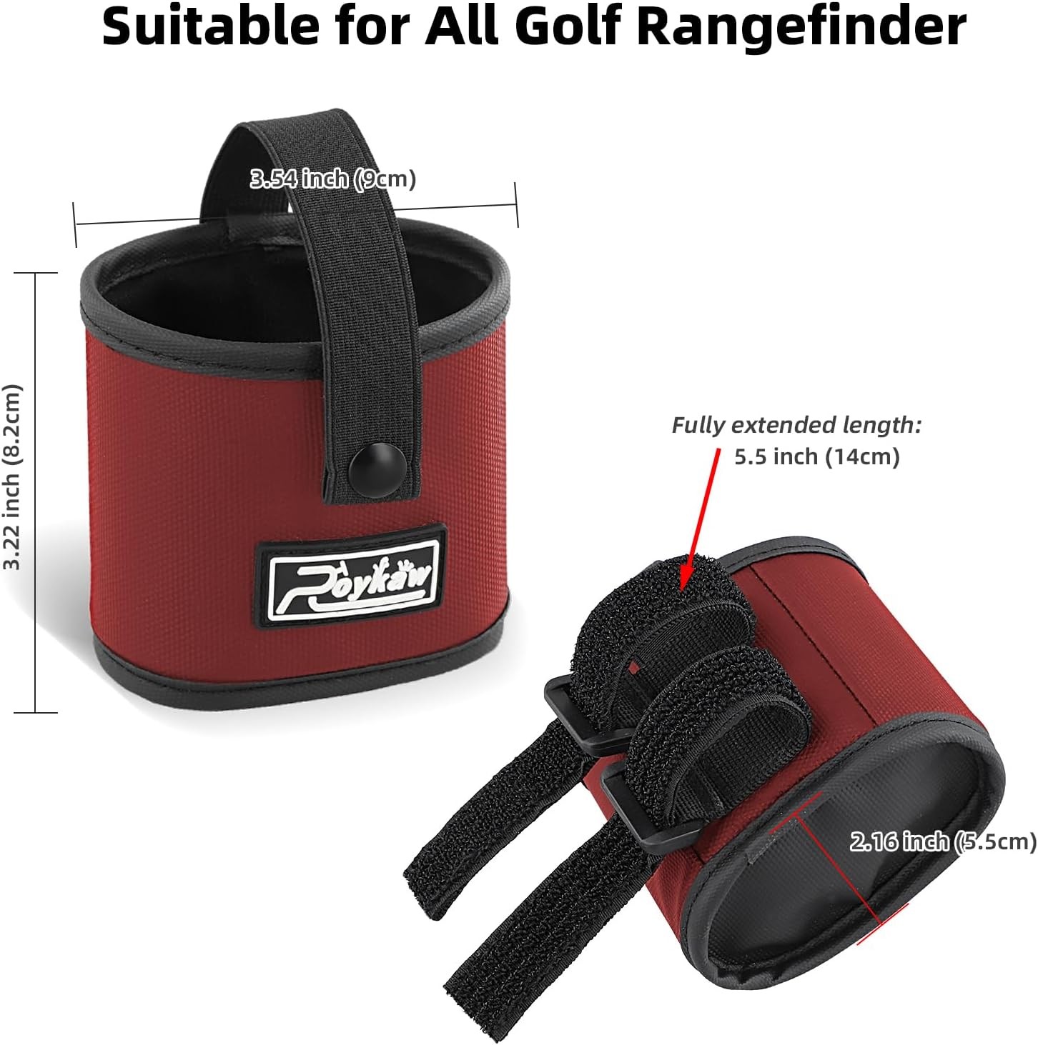 Roykaw Golf Rangefinder Pouch Mount Strap for Golf Cart, Laser Rangefinder Pouch