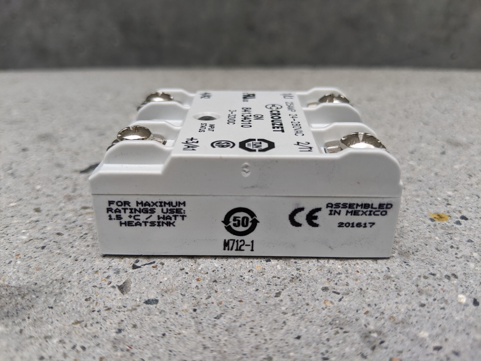 (New) Crouzet GN 84134010 Solid State Relay 25Amp 24-280VAC