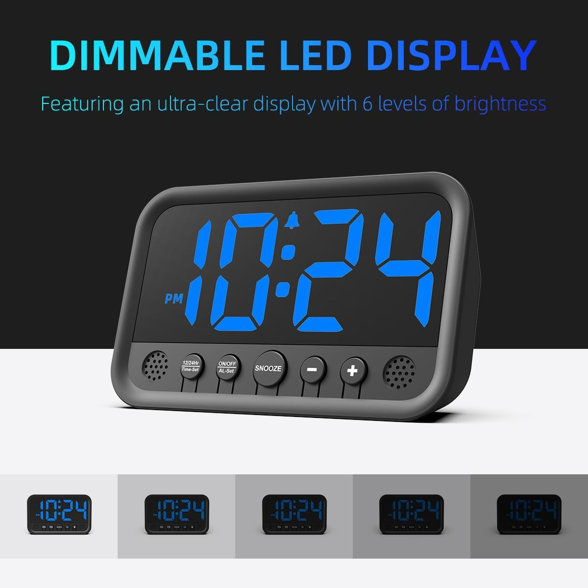 Super Extremely Extra Loud Alarm Clock for Very Heavy Sleeper Battery Backup NEW