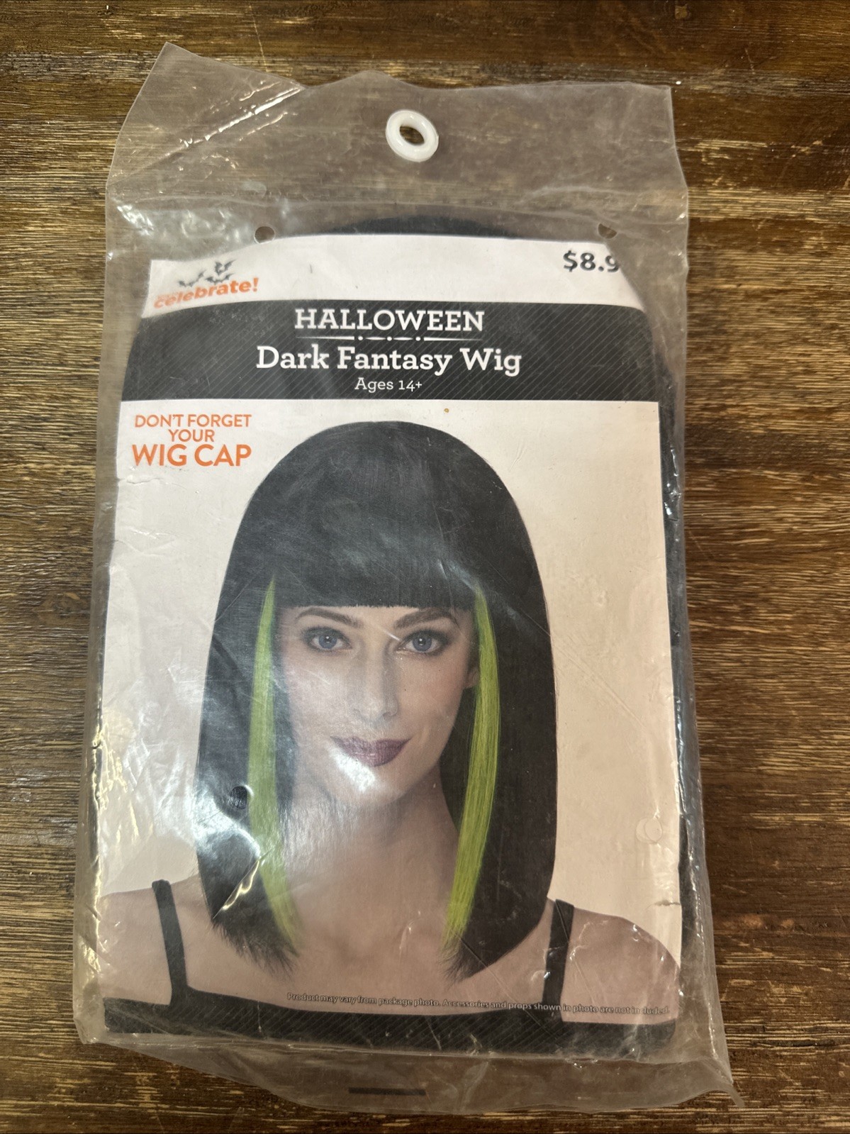 Halloween Dark Fantasy Wig – Black Purple Straight Shoulder Length Costume