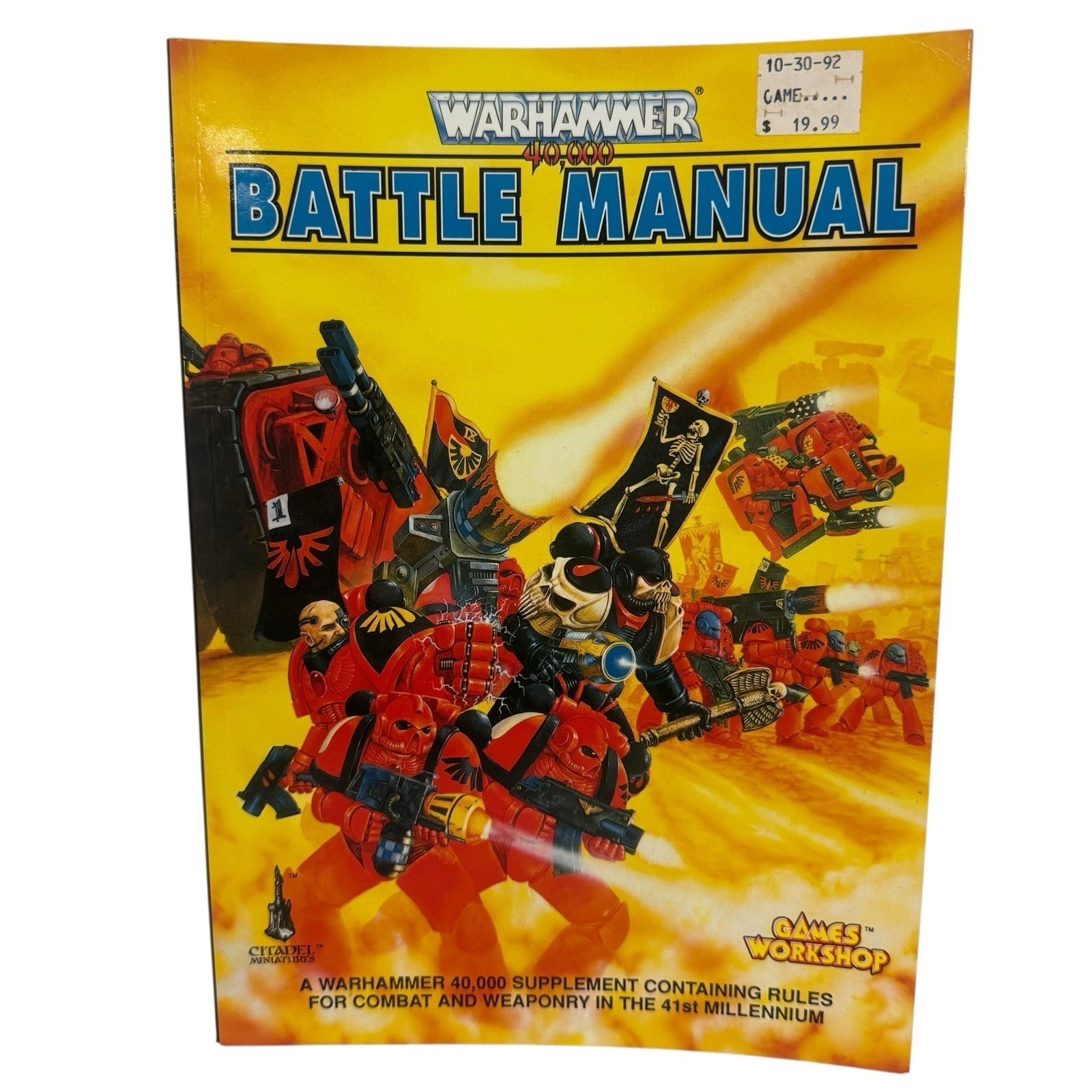 Games Workshop (GW) - Warhammer 40,000 (40K) Battle Manual - Softcover (1992)