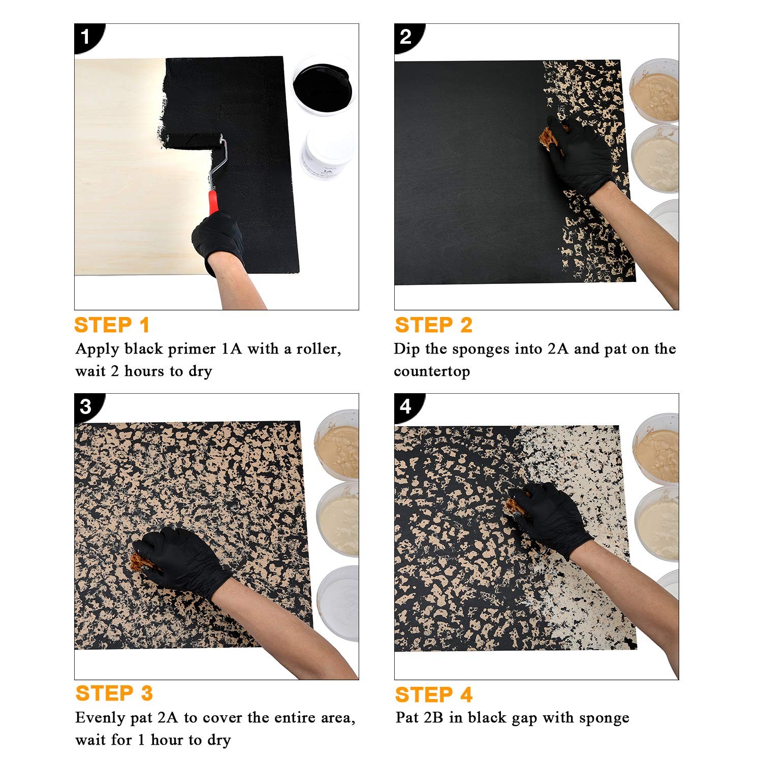 Granite Countertop Paint Kit - Sand Counter Refinishing Kit for Kitchen Bathroom