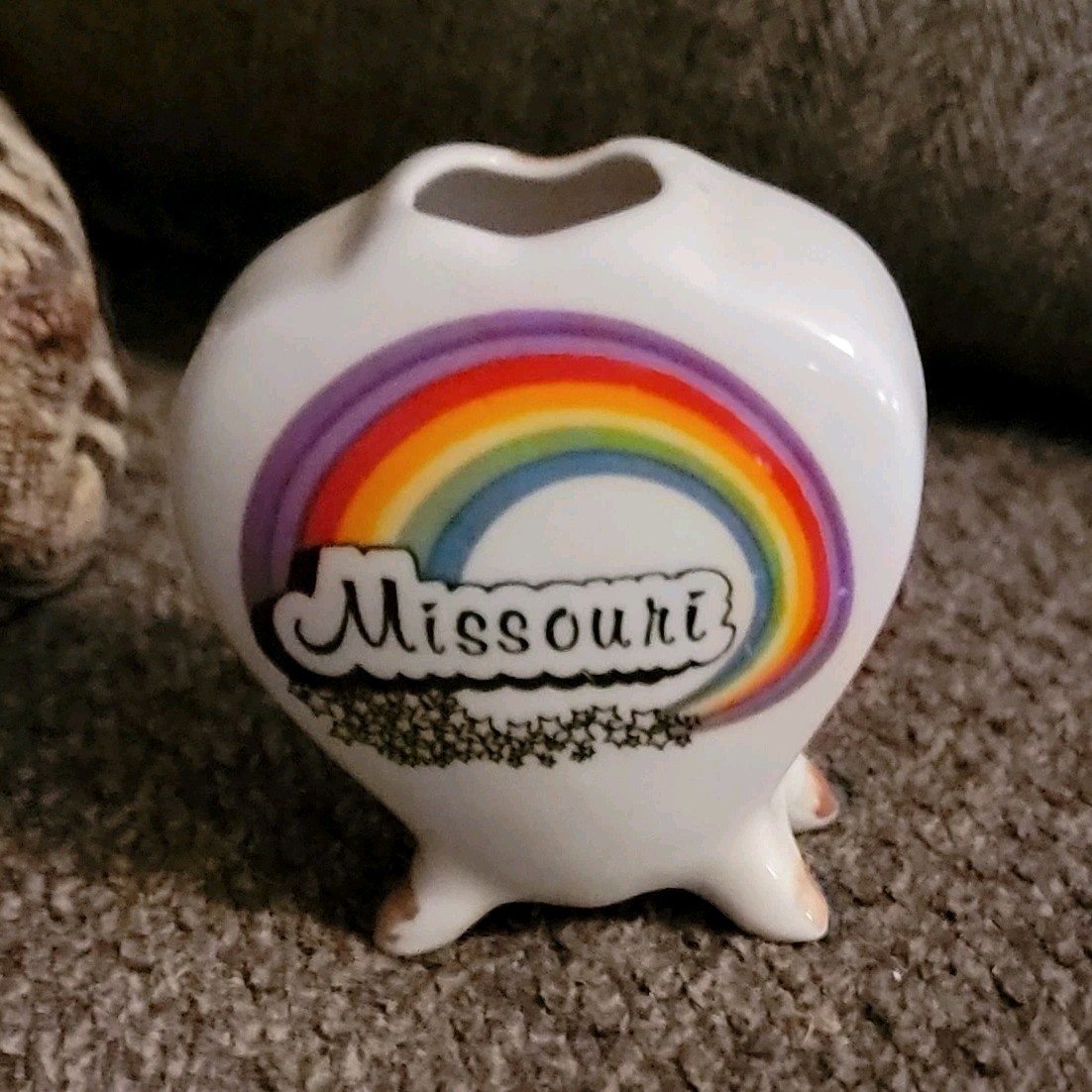 Missouri Rainbow Ceramic Mini Planter Multicolor Small Souvenir