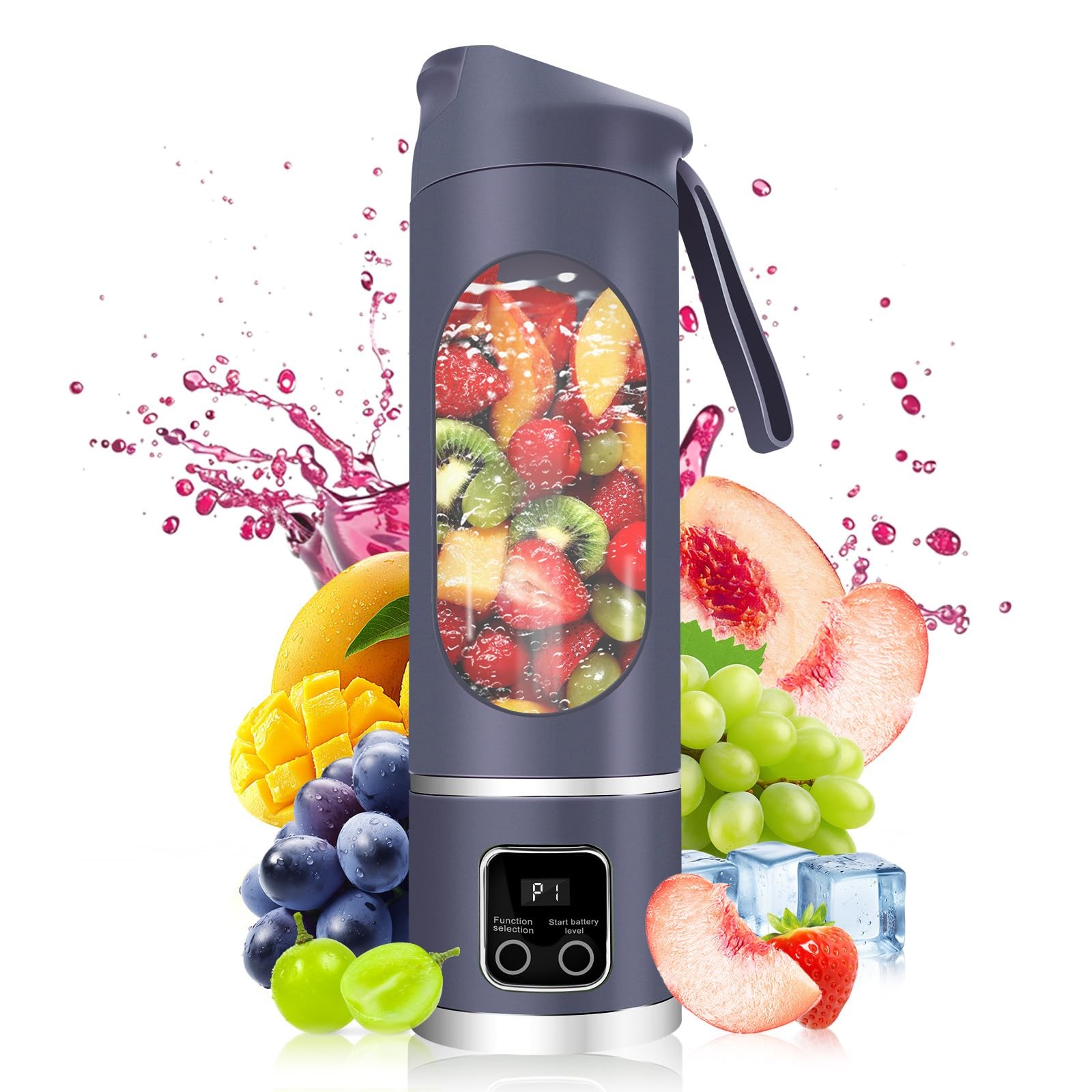 Portable Blender Personal Electric USB，500ML Portable juicer Shakes and