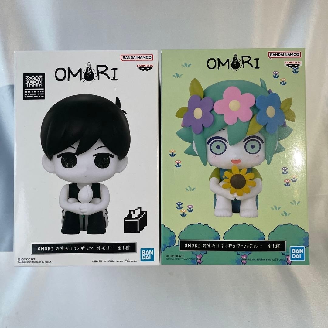 OMORI Osuwari Figure Omori BASIL Set of 2 Horror game NEW NO BOX