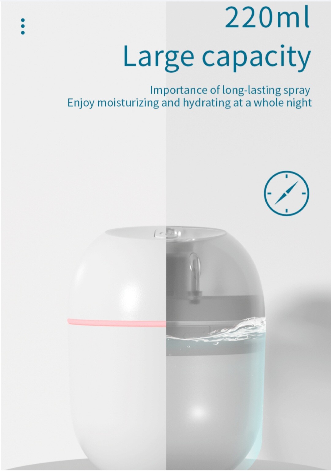 Oil diffuser 220ML Portable USB LED Mini Humidifier Mist Purifier for Car Home