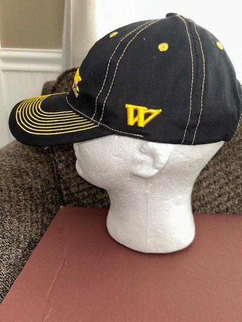 Warrior Custom Golf.com Strapback Hat Cap Black / Yellow Adjustable Embroidered