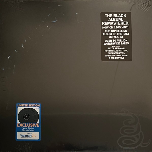 Metallica The Black Album Remastered 180 Gram 2 LP Some Blacker Marbled Vinyl