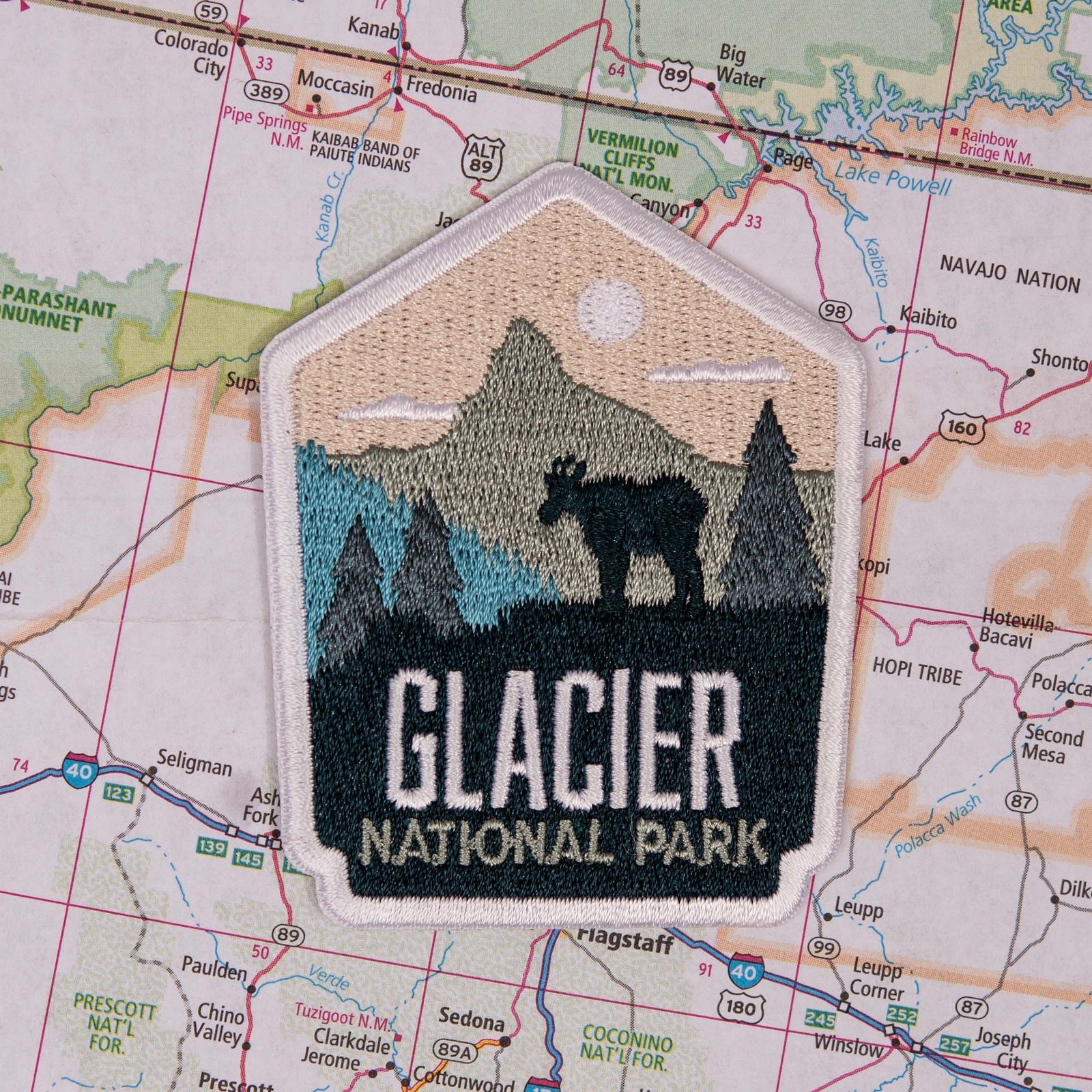 Glacier Iron on Travel Patch - Great Souvenir or Gift for travellers