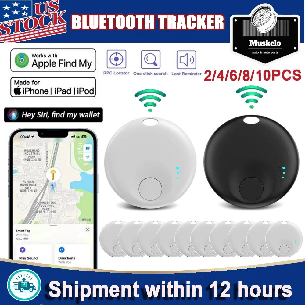 10X Bluetooth Airtag Tracker for Apple Find My for Keys, Wallet, Luggage,Cars