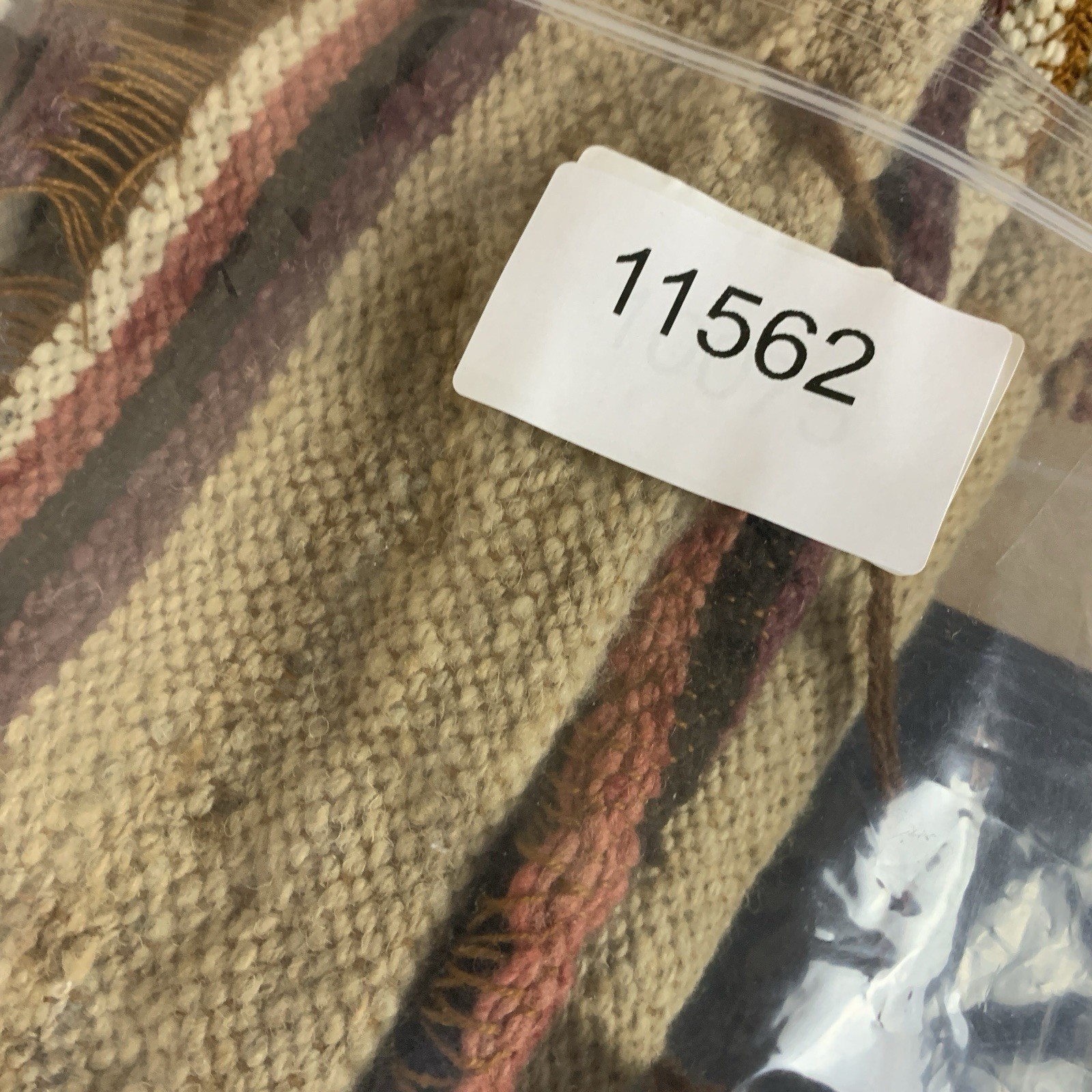 Vtg Peru Alpaca Wool Weave Wall Hanging 14.5x27" Native Boho Chic