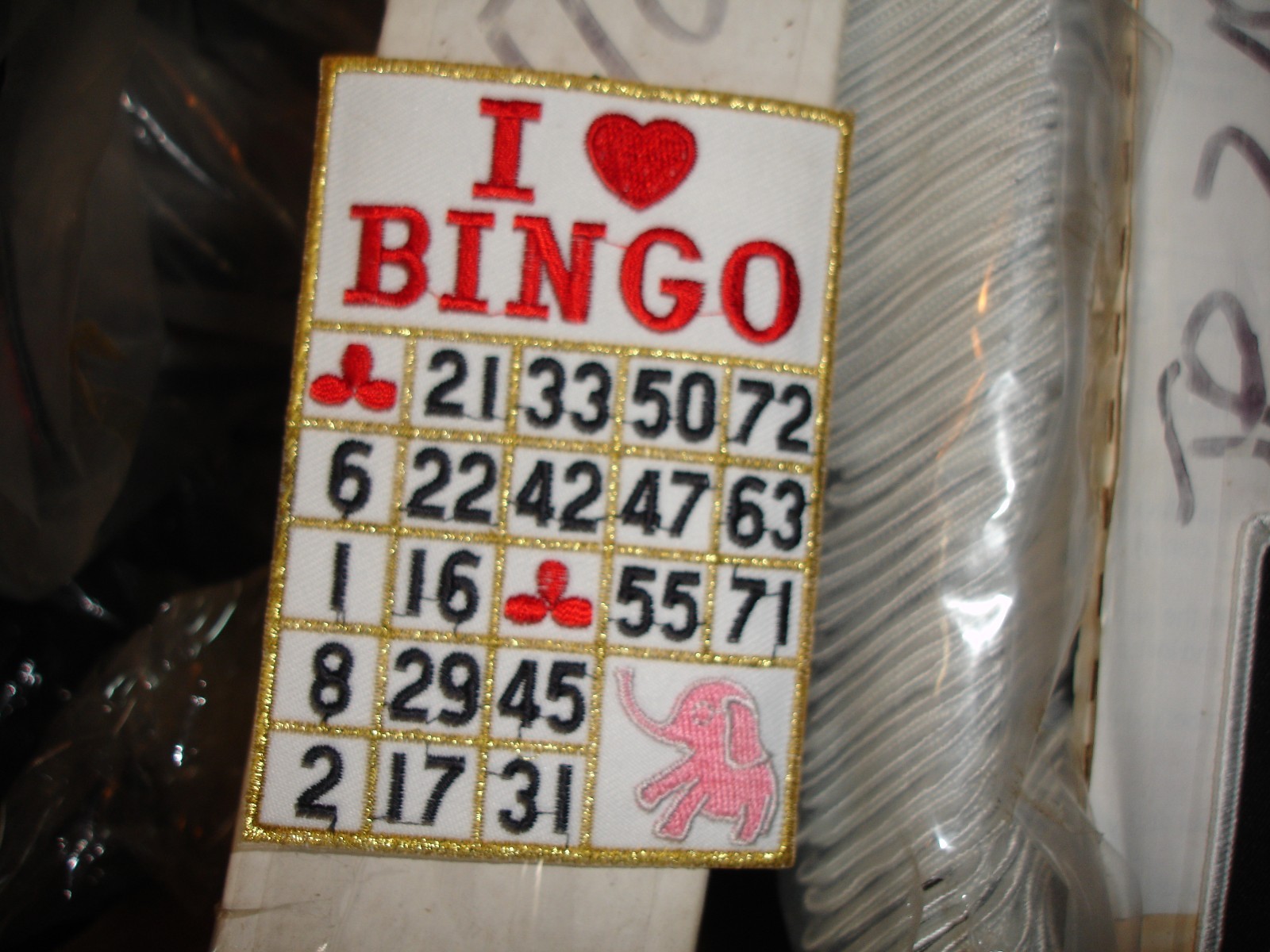 Vintage I love BINGO  Patch  in excellent condition