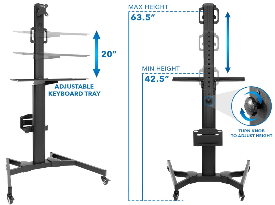 mi-7985 Sit-stand Mobile PC Work Station