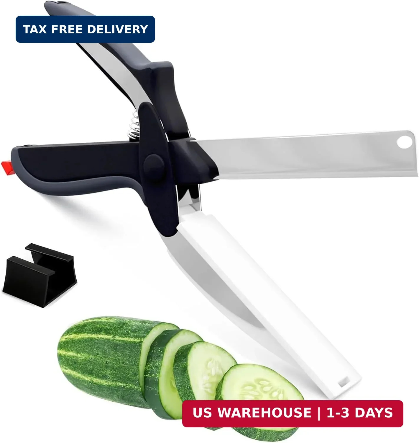 Cutting Board Scissors - 2 In 1 Stainless Steel Vegetable Scissors Cutting Board