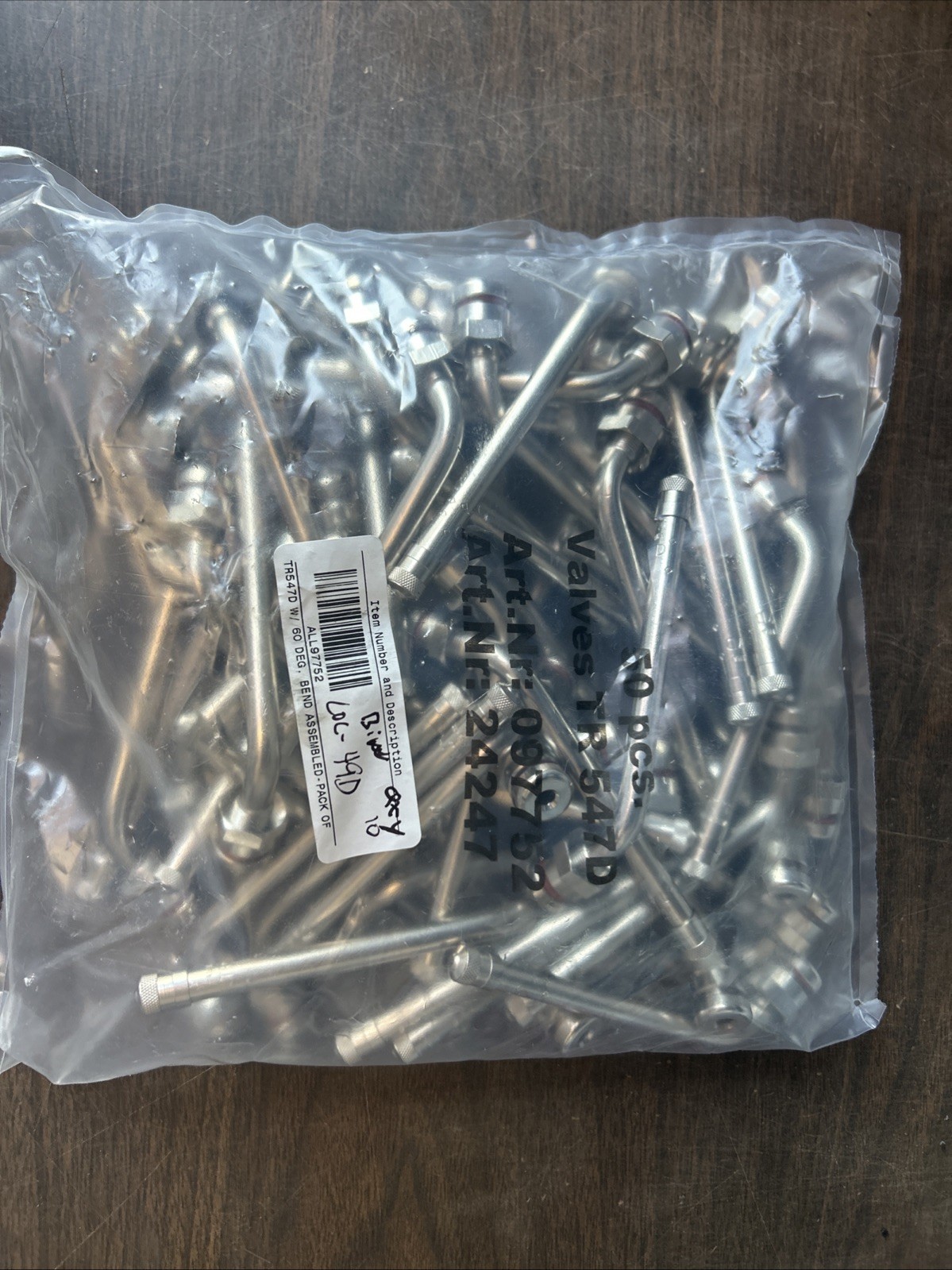 (49D) New PACK OF 50 TR547D METRIC ALUMINUM WHEEL TRUCK VALVE STEM