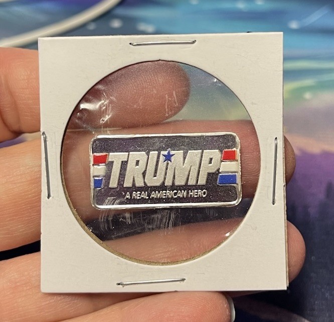 ⭐️5 Gram .999 Silver Colorized Bar Trump Limited Mintage -Real American Hero