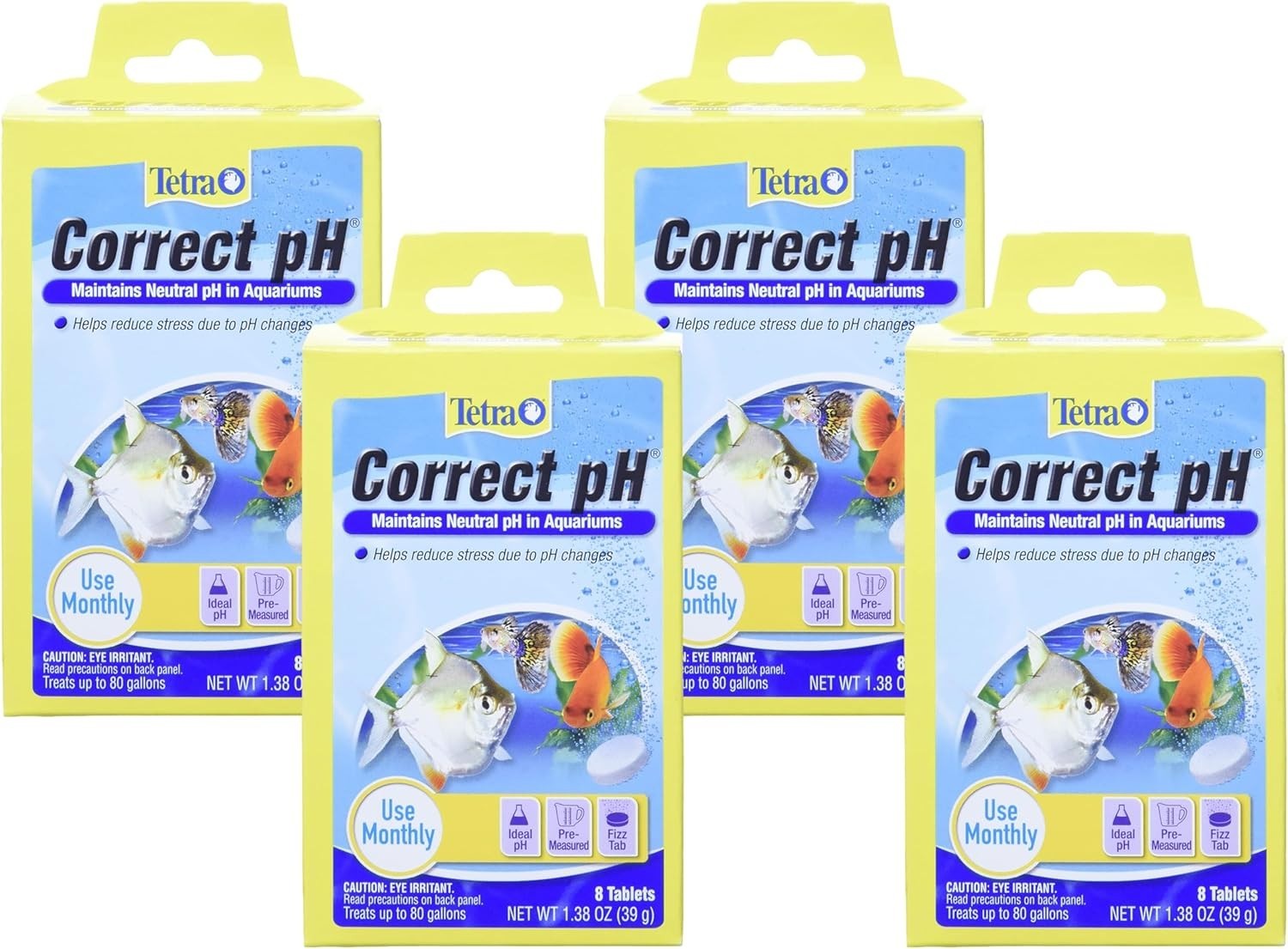 4 pack of Tetra Correct pH Tablets 8 Count Tabs , For aquarium Water