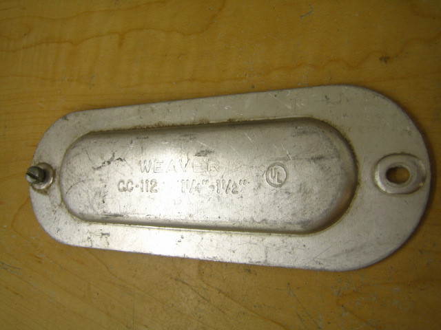 WEAVER CC- 112  1-1/4''-1-1/2'' CONDUIT BODY COVER - LB Cover