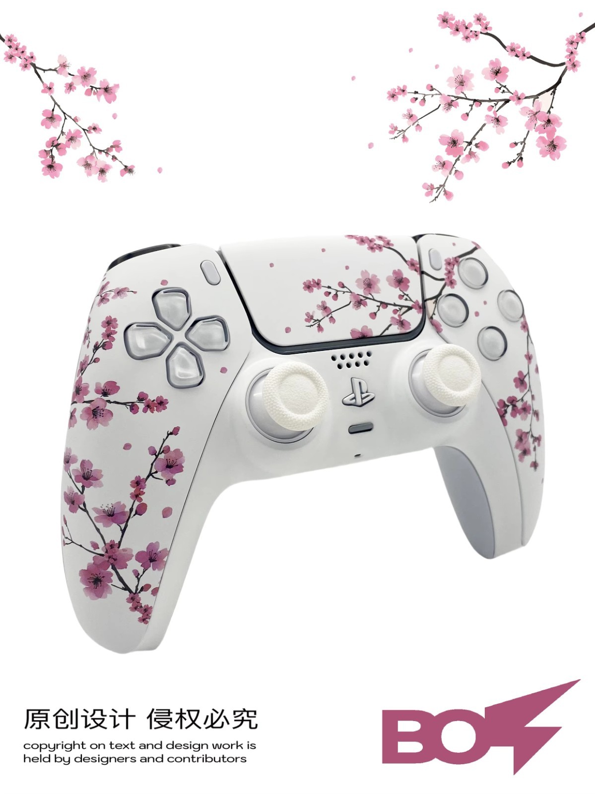 Cherry Blossom Dual-SensePS5 Controller Cover