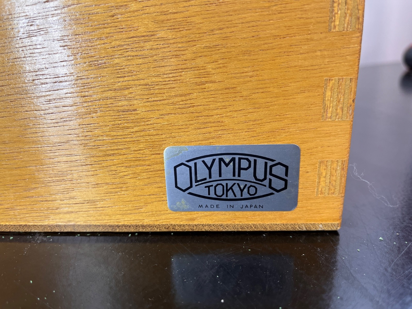 Olympus Wooden Microscope Accessories Box — Vintage