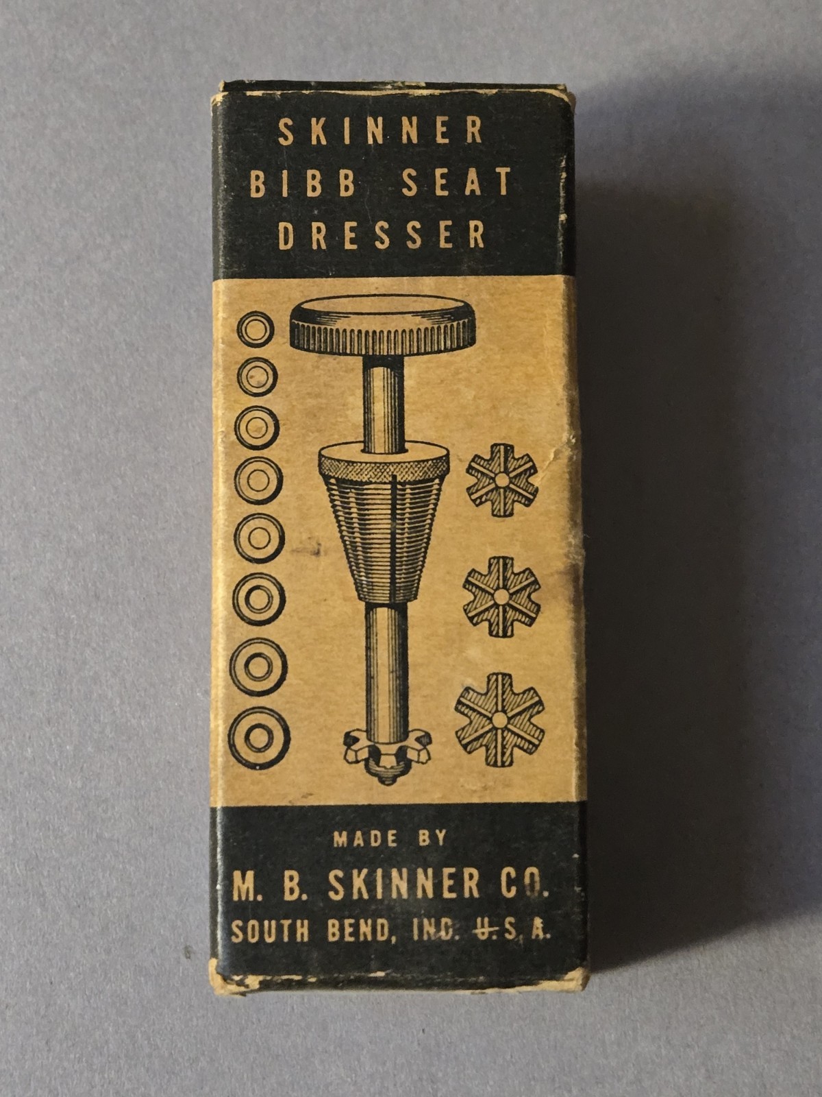 Vintage Skinner Bibb Seat Dresser Tool Original Box Very Good Condition
