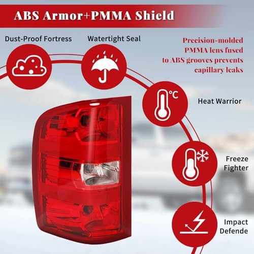 Tail Light Assembly Compatible with Chevy Silverado Passenger Side